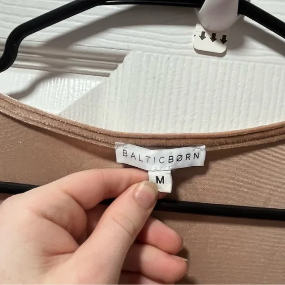 Baltic Born Meghan Velvet Wrap Maxi Dress Champagne Stretch Bridesmaid Event M - Picture 6 of 11